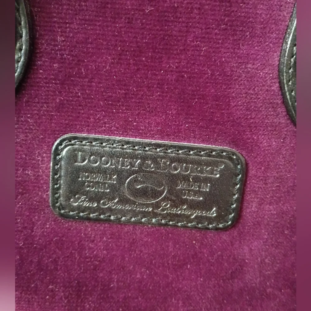 Dooney And Bourke Vintage Velvet Purple Satchel - Picture 2 of 8